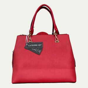 LaTerre Large Red Handbag – Spacious, Stylish, Vibrant Red